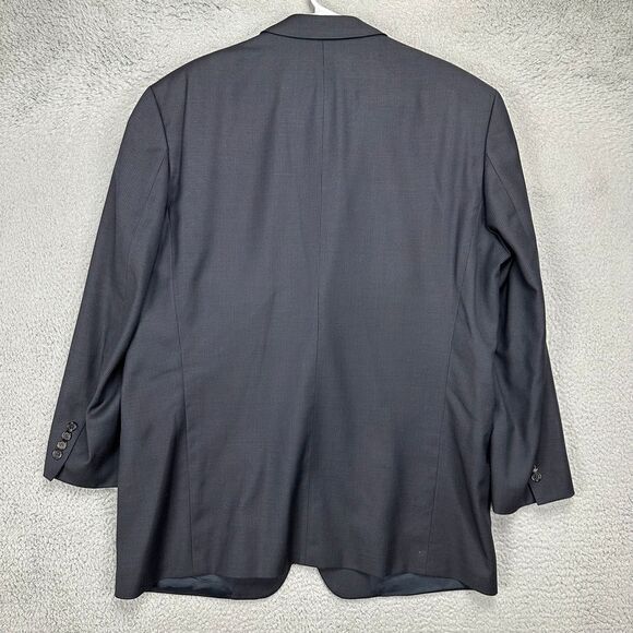 Hugo Boss Sport Coat Blazer Mens 46R Black Grid Check Wool 3 Button‎ Made In USA - Picture 3 of 16